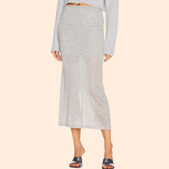 Sablyn Nina Midi Skirt Gray - Picture 1 of 7